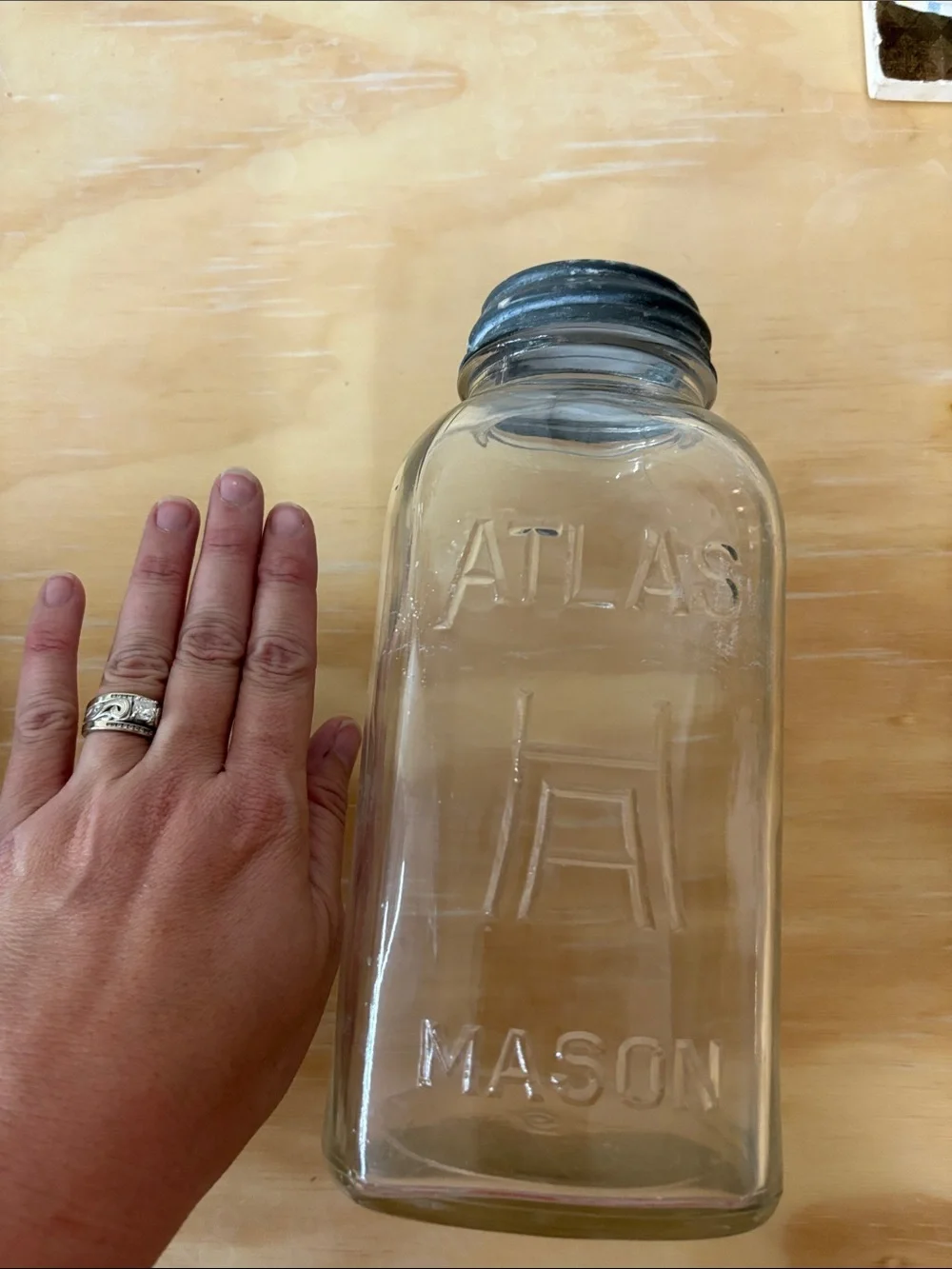 Atlas Mason Clear Glass Storage Jar - Clear
